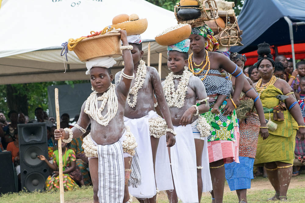 Children adorned for Hogbetsotso festival